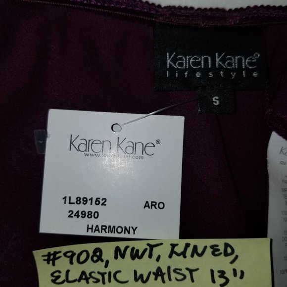 ✅#902 NWT Karen Kane Lifestyle Purple Paisley Skirt - Picture 5 of 16